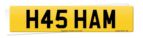 Registration number H45 HAM